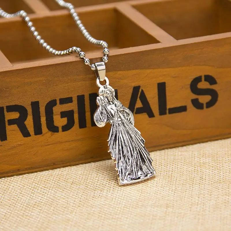 Classical Catholic Church Jesus Piece Necklace Religion Crucifix