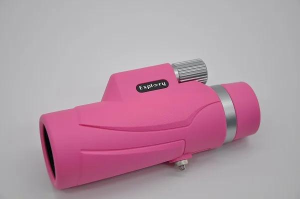 Крыша Монокуляр BaK 4 Призма зум поле 10x42 телескоп водонепроницаемый - Цвет: pink