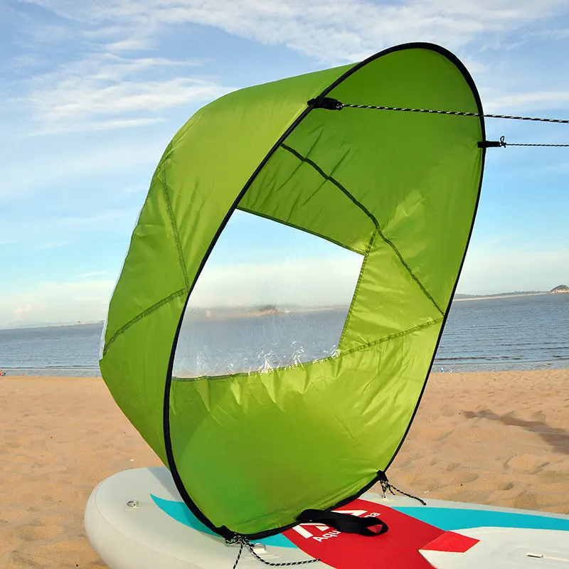 4" Большой размер прозрачное окно ветер парус каяк гребные весла доска для серфинга Sup доска водные виды спорта Surf остров лодка аксессуары - Цвет: Green