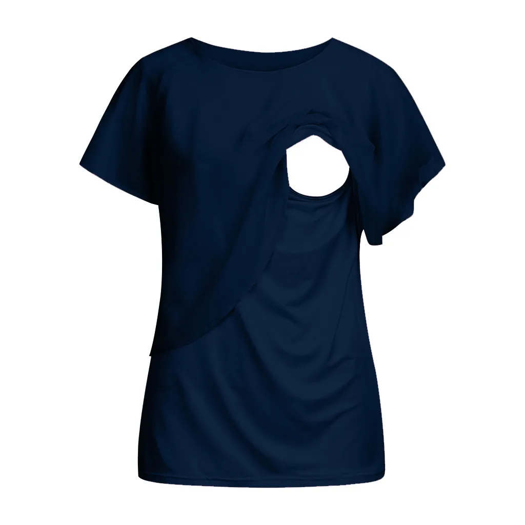 Одежда для беременных женщин топ для кормящих с коротким рукавом топы однотонная одежда для грудного вскармливания футболка одежда для беременных Ropa Embarazada