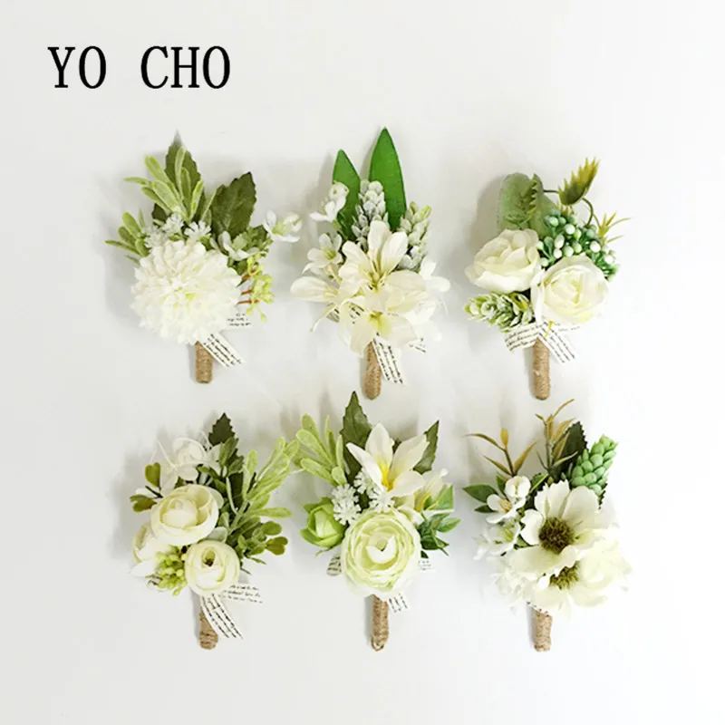 Aliexpress.com : Buy YO CHO Wedding Grooms Buttonhole ...