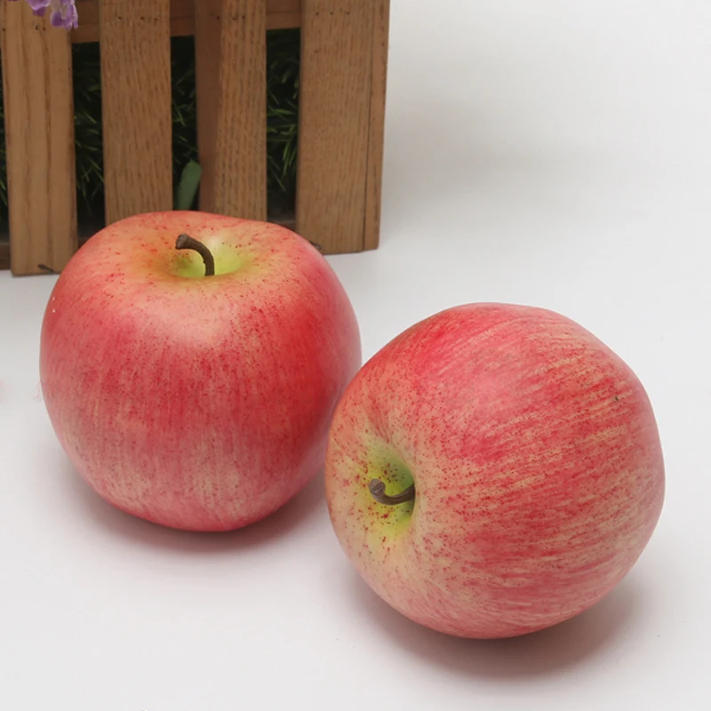 

Simulation of fruits and vegetables Fake bread photography Display model teaching props Simulation red apple green apple fruit