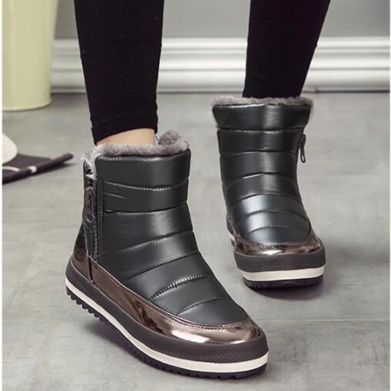 HEE GRAND/Новинка года; Модные женские зимние ботинки; зимняя обувь на молнии; водонепроницаемые ботильоны на платформе; mujer; XWX7195