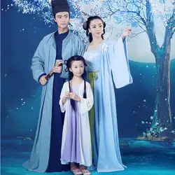 Si Shui Nian Hua/семейный костюм для мамы и папы и дочки, комплект для родителей и ребенка, традиционный костюм ханьфу