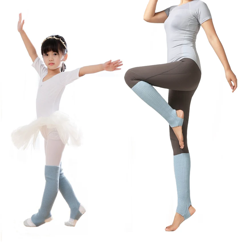 Для маленьких девочек гетры наколенники зимние для женщин балетные костюмы Йога костюмы для латинских танцев теплые вязаные НОСО
