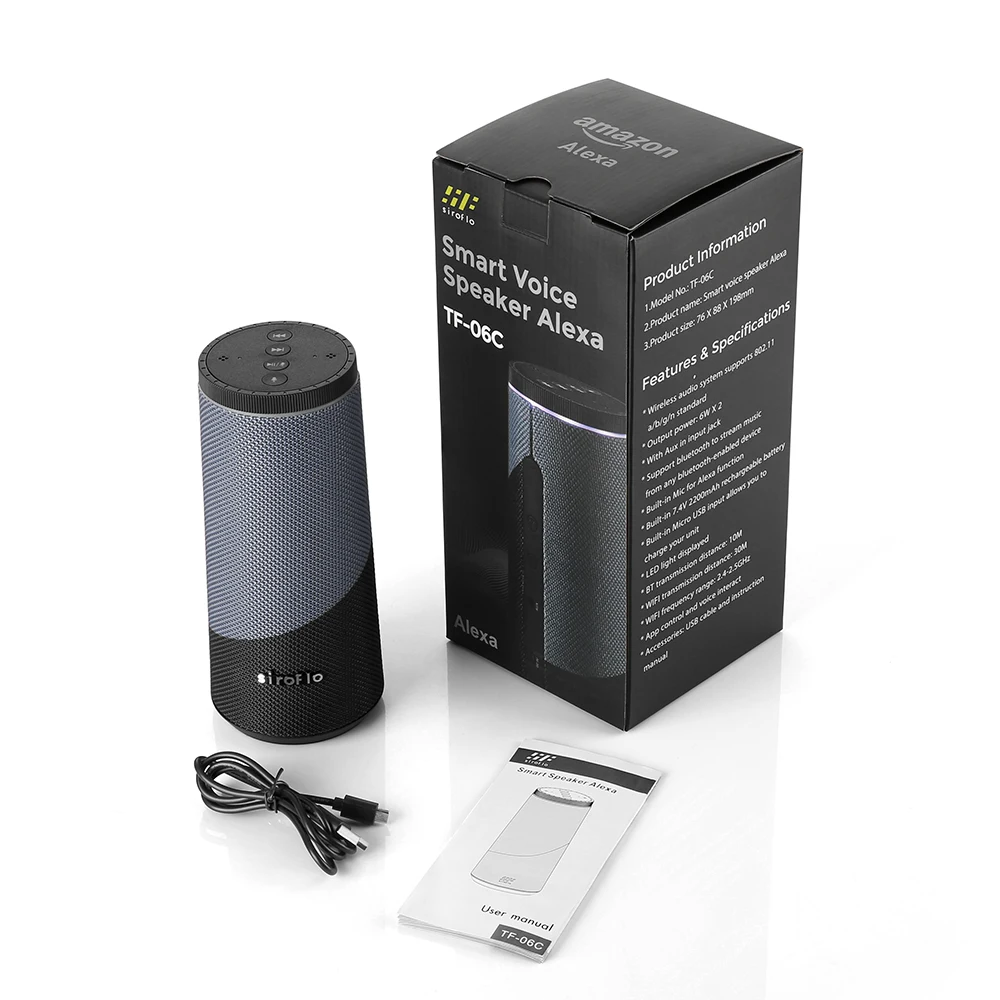 С Amazon Alexa умный голосовой Контрольный динамик Siroflo многокомнатный Bluetooth
