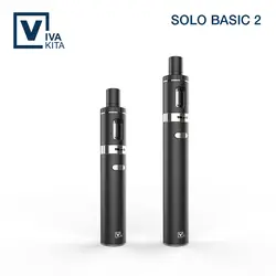 Электронная сигарета Vaptio Solo Basic 2 комплект 1100 мАч/2100 мАч батарея, VAPE pen 2,0 мл ёмкость 25 Вт распылитель 0.5ohm kanthal