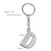 ZRM Fashion Charm 26 English Letters A-Z Alphabet Keychains Car Bag Crystal Rhinestones Alloy Name KeyChains Jewelry ► Photo 2/6