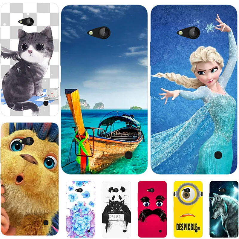 

Fashion Cartoon Printing Case For Nokia Microsoft Lumia 640 Lte Dual Sim Phone Bag Cat Landscape Drawing Back Cover Coque Hot