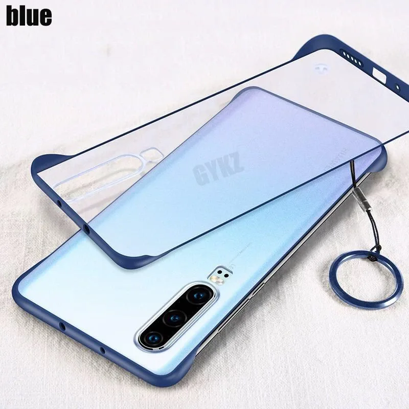 GYKZ чехол для телефона для huawei P30 P30pro роскошный Бескаркасный PC чехол для телефона для huawei P30 Pro Чехол TPU чехол для huawei P30 - Цвет: Blue