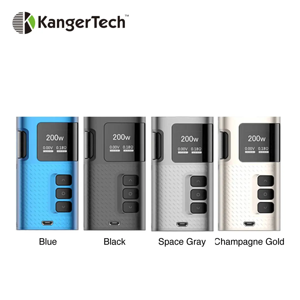 

Original Kangertech Ripple 200W TC Box MOD Powered By Dual 18650 Batteries Temperature Control Ecig Vape mod VS Captain PD 1865