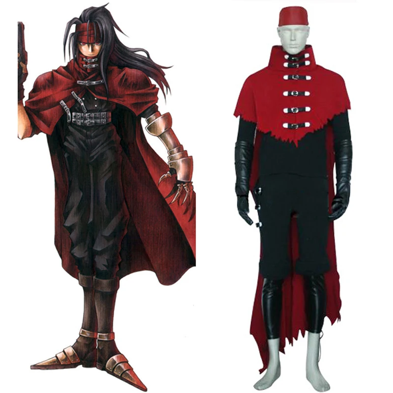 Final Fantasy vivent Vincent Valentine косплей форма костюм полный комплект мужские костюмы на