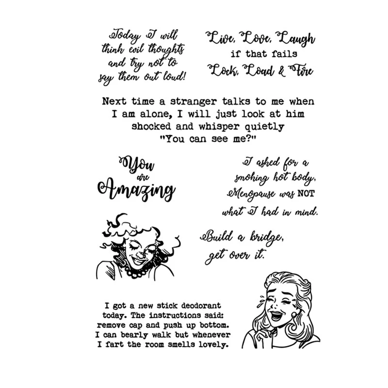 

AZSG Communication Dialogue Clear Stamps for DIY Scrapbooking Photo Album Decoretive Card Making Embossing Stencial 11*16cm