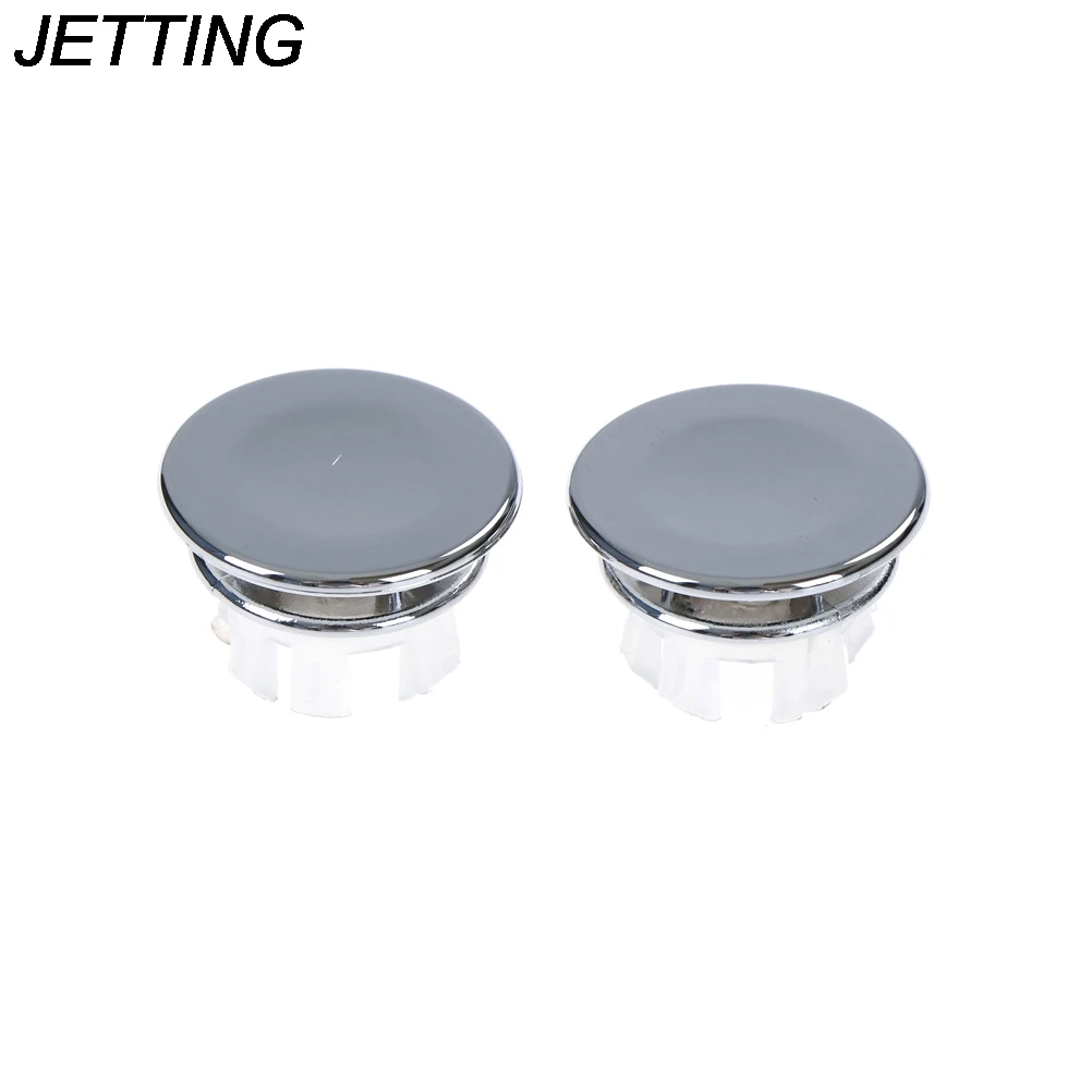 

2pcs Overflow ring Basin Sink Round Overflow Cover Ring Insert Replacement Tidy Chrome Trim Bathroom Accessories