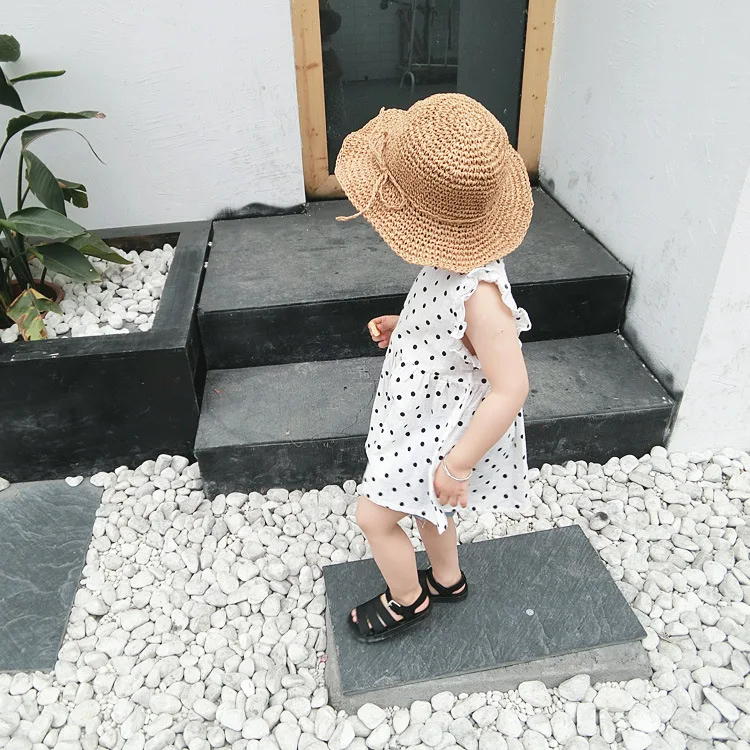 Chapéu do Bebê Chapéu de Palha Mãe e Filha Moda Praia Chapéus Crianças Meninas Arco Bebê Sun Cap Casquette Enfant Menina Cocar 2-8a 6 Mamãe e Bebê
