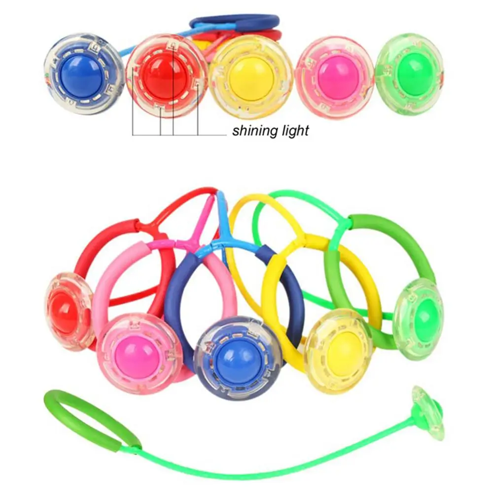 Flash Kids Jump Ball Outdoor Sports Foot Skip Exercise Ring Jumping Circle Ball Child Fitness Toy Gift Interactive games