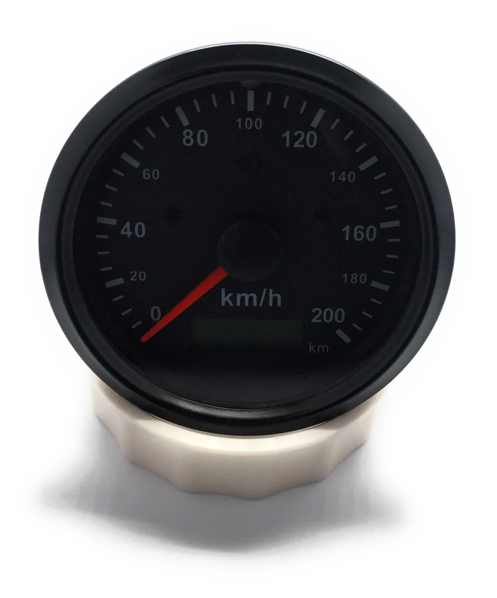 НОВЫЙ 200 км/ч GPS Спидометр 200KMH Регулируемый одометр с антенной 85 мм красной/Желтой