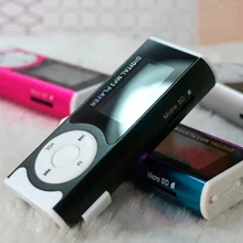 MP3-плеер Мини Блестящий USB Клип ЖК-экран Mp3 медиаплеер Поддержка дополнительного Micro SD MP3/WMA