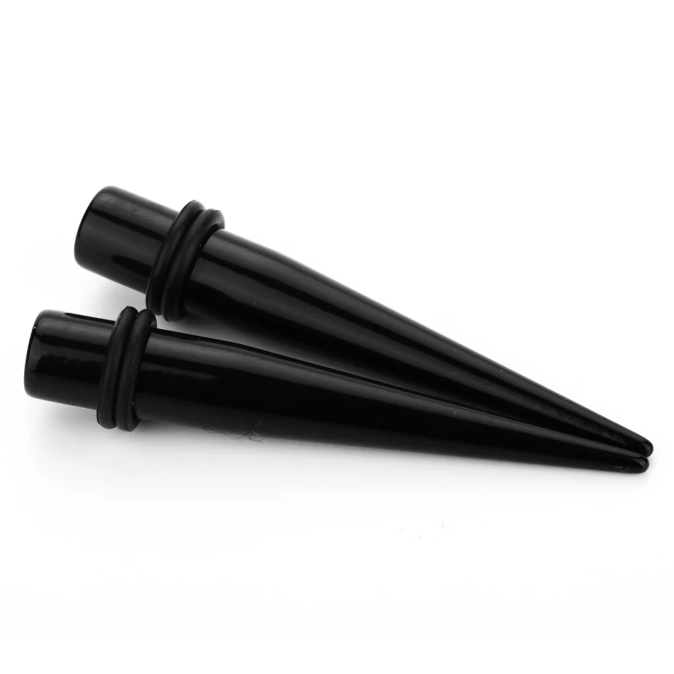 Piercing Jewelry Body Piercing Earrings Ear Piercing Jewelry Body Piercing Jewelry Body Jewelry Ear Taper Earrings 7mm 9mm Black Acrylic Ear Tapers Stretcher Ear Plugs and Tunnels Piercing Expanders Gauges Earrings 1Pc