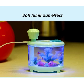 

Multifunction Desktop Fish Tank USB Mini Fighting Fish Box LED Light Humidifer Colorful Changing Air Diffuser Purifier Aquarium