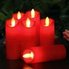 LED Flameless Candles , 3PCS/ 6PCS LED Candles Lights Battery Operated Plastic Pillar Flickering Candle Light for Party Decor ► Photo 2/6
