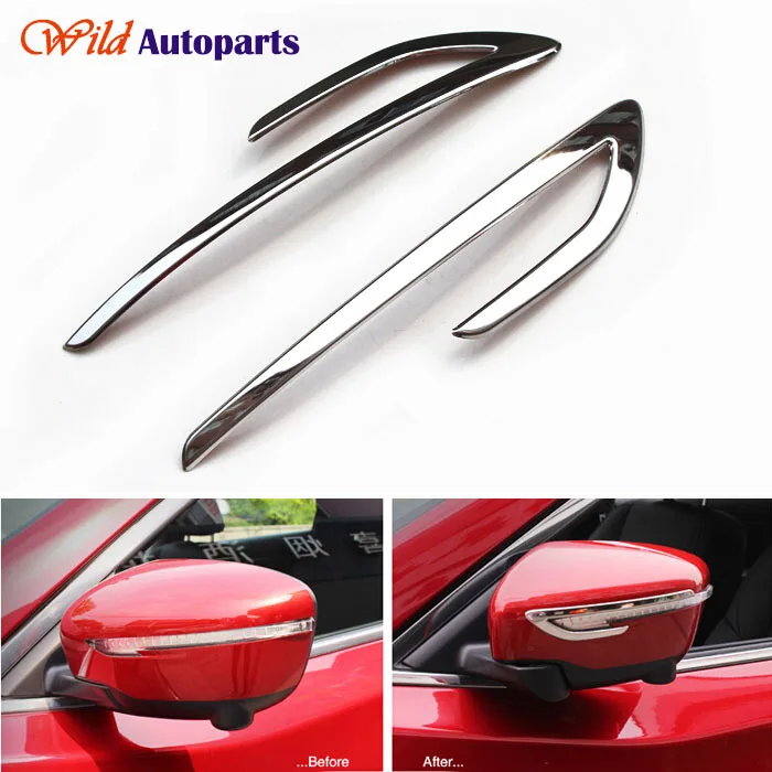 2pcs ABS Chrome Rearview Mirror Side Cover Molding...