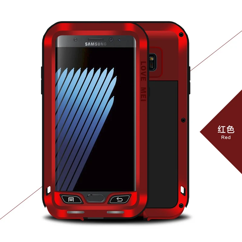 LOVEMEI грязеотталкивающий противоударный металлический алюминиевый чехол для Sumsang Galaxy Note 7 N9300 сверхпрочный защитный чехол для Note FE 7R - Цвет: Красный