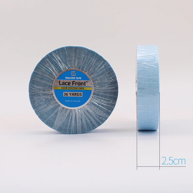 

0.8cm 1cm 1.27cm 36Yards Strong Blue Lace Front Support Tape Double Sided Adhesive Hair Tape For Tape Extension/Toupee/Lace Wigs