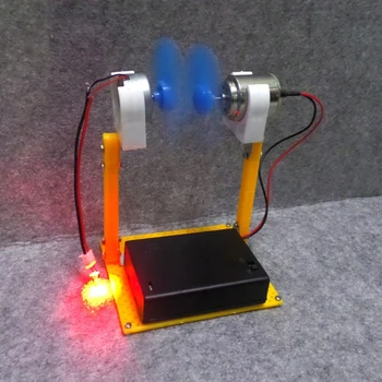 

Small Wind Generator Wind Turbine Model School Teaching Kit Wind Power Model Children Student DIY Assembling Toy