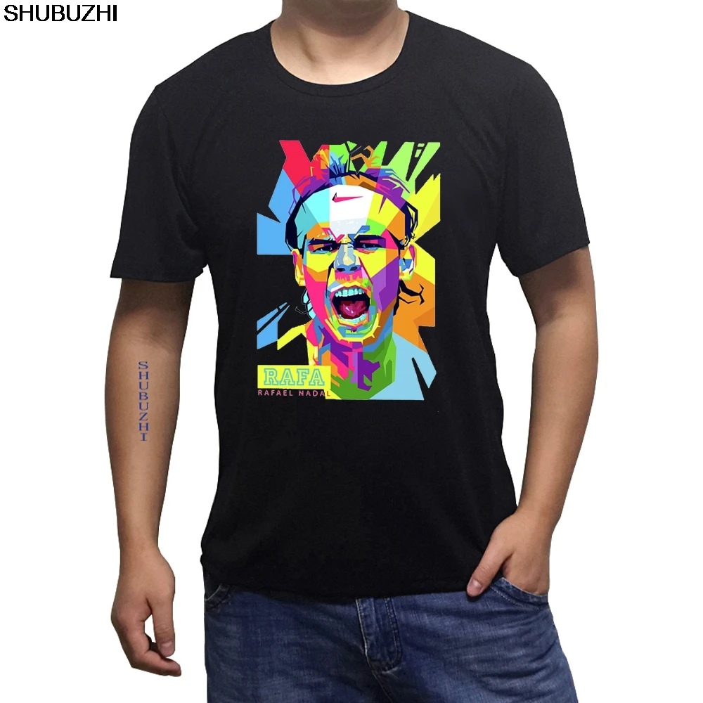 

Spanish player Rafael Nadal Rafa ART Men's T Shirts cotton Geek Short Sleeve Top Tee tshirt man summer teeshirt sbz536