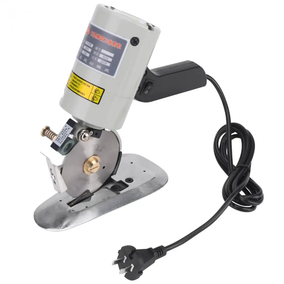 WALFRONT 220V 90mm Blade Electric Cloth Cutter Fabric Cutting Machine