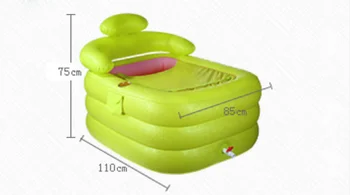 

Inflatable Bathtub Adult Heightening Tub Thickened Folding Barrel Plastic Bath Barrel Tub Children Thickening Bath Barrel