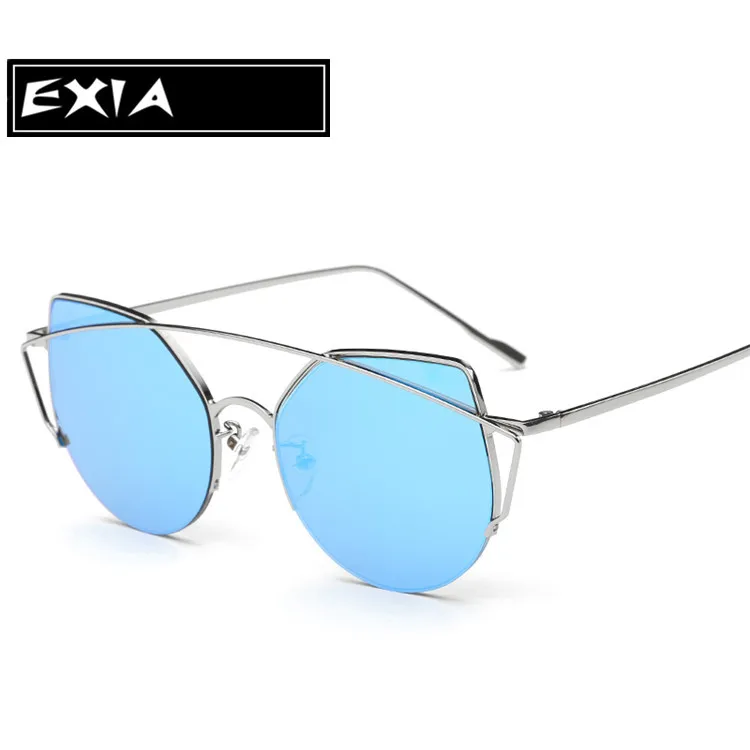Blue Lenses Sunglasses Female Fashion Structure Sun Glasses EXIA