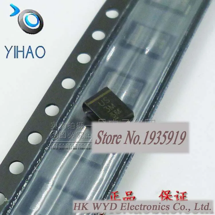 

Free shipping 20pcs/lot Free shipping US3M 3A / 1000V ultra fast rectifier diode patch SMB package new original