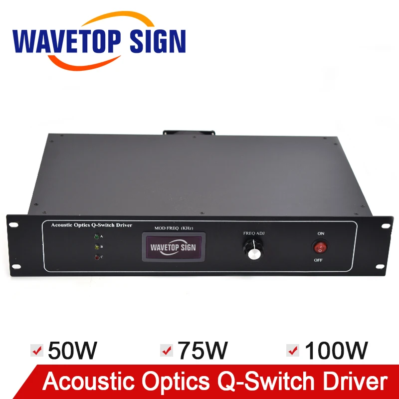 

Q-Acoustic Q-Switch Driver 50W 75W 100W use for YAG Laser Mark Machine QSD Acousto-Optic Power Supply