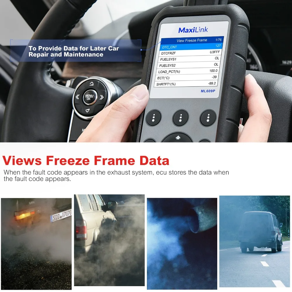 Autel MaxiLink ML609P диагностический инструмент Obd2 сканер escaner automotriz Профессиональный ABS