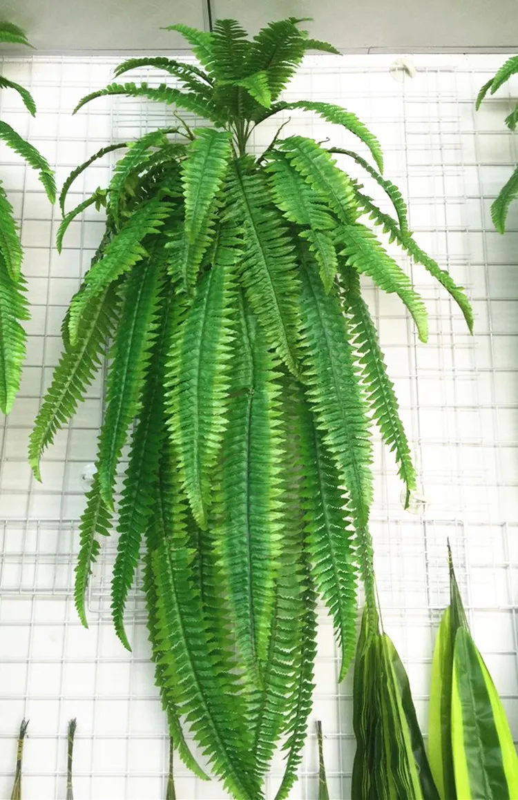 Flone Green Artificial Plants Leaf Hanging Vine Fern Leaves Flower Grass Persian Grass Wedding Home Decoration Plant Art (7)