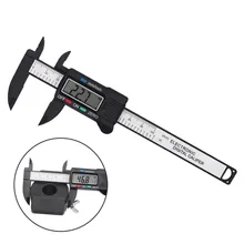 100mm 3 94 LCD Digital Electronic Carbon Fiber Vernier Caliper Gauge Micrometer Digital Ruler Measuring Tools
