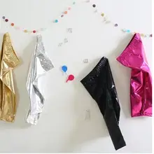 Золото Обувь для девочек Леггинсы для женщин детей Костюмы флуоресцентный Цвет узкие детские кожаные штаны яркие лосины 4 шт./лот