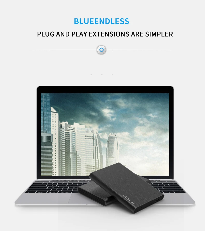 Blueendless USB жесткий диск Корпус чехол алюминиевый 2,5 'Sata USB 3,0 Hdd USB жесткий диск корпус Caddy Box HD док-станция