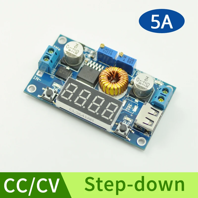 DC-DC Модуль Регулируемый понижающий преобразователь напряжения Регулируемый блок питания светодиодный драйвер с вольтметром DIY Kit CC/CV