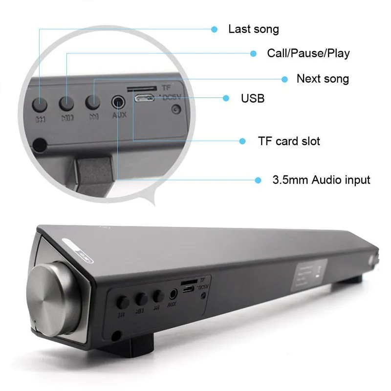 Мощная Bluetooth звуковая панель для телевизора LP 08 HIFI Mini Altavoz USB пылезащитная динамик