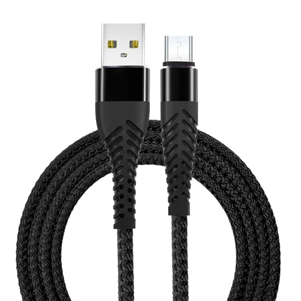 NOHON Micro USB кабель высокопрочный кабель для быстрой зарядки 1 м 2 м 3 м для samsung Xiaomi huawei LG Android мобильный телефон синхронизация данных провод - Цвет: Black