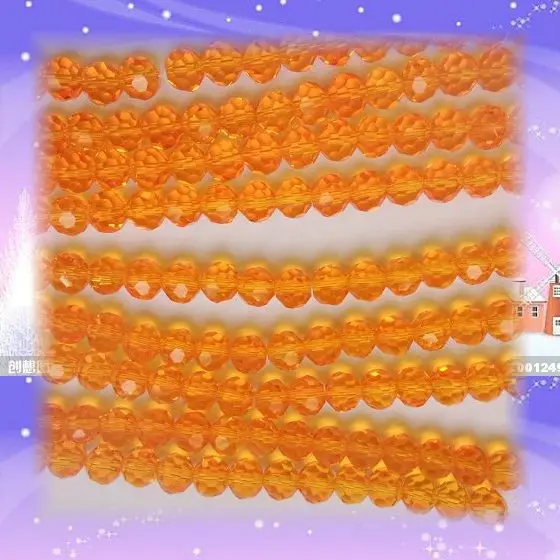Разделитель стеклянные хрустальные бусины Оранжевый 10 мм 720 шт./пакет 32 граненый шар для свадебного украшения аксессуары