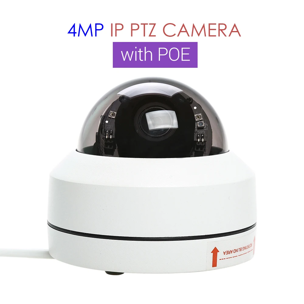 Smart POE Камера H.265/H.264 4MP PTZ IP Камера Открытый безопасности дома HD1080P Ночное видение аудио ИК 30 м ONVIF обнаружения движения