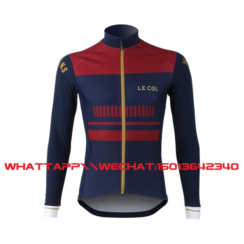 new Wiggins LE COL men's high quality spring thin long sleeve professional team cycling bicycle tight shirt thin fabric - Цвет: 8
