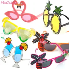 6PC Hawaii Tropical Geburtstag Dekoration Sonnenbrille Flamingo Party Decor Ananas Sonnenbrille Hawaiian Pool-Party Liefert