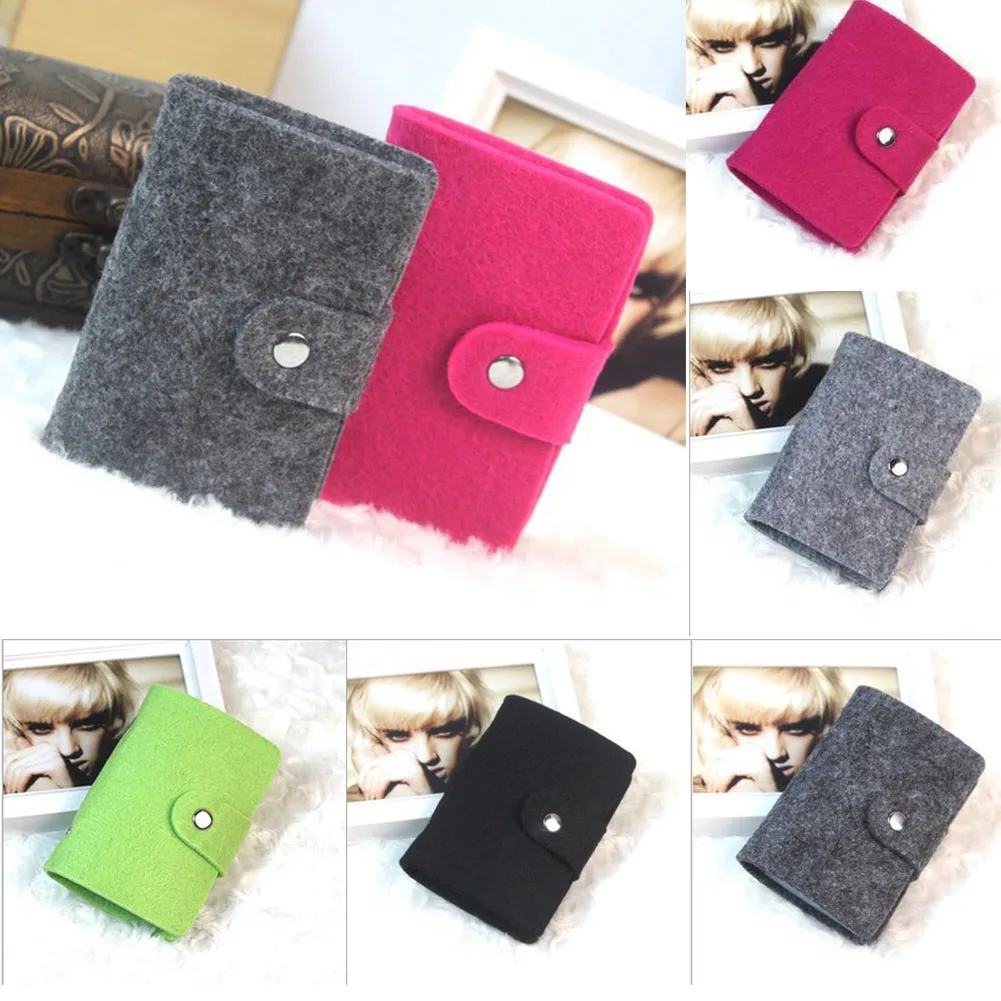 

Business Credit Card Holder Fashion 24 Bits Useful PU Leather Buckle Cards Holders Organizer porte carte bancaire