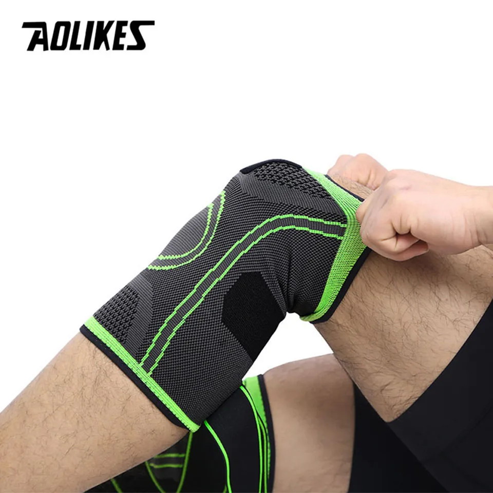 AOLIKES 1 шт. 3D Плетеный компрессионный наколенник для баскетбола тенниса походов