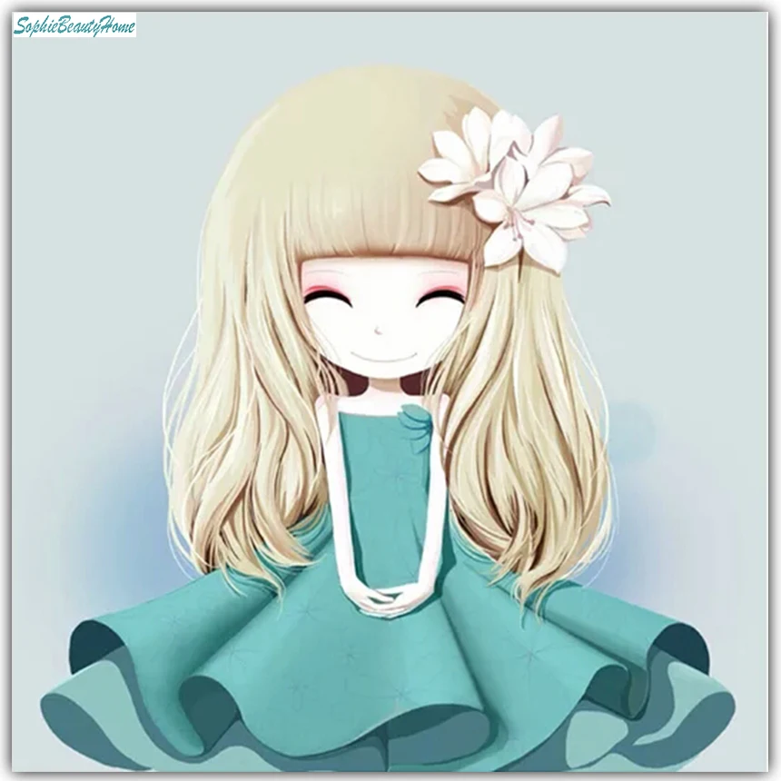 Sophie Beauty Home 5D Diy алмазная живопись Вышивка Мультфильм милая девушка вышивка 3D